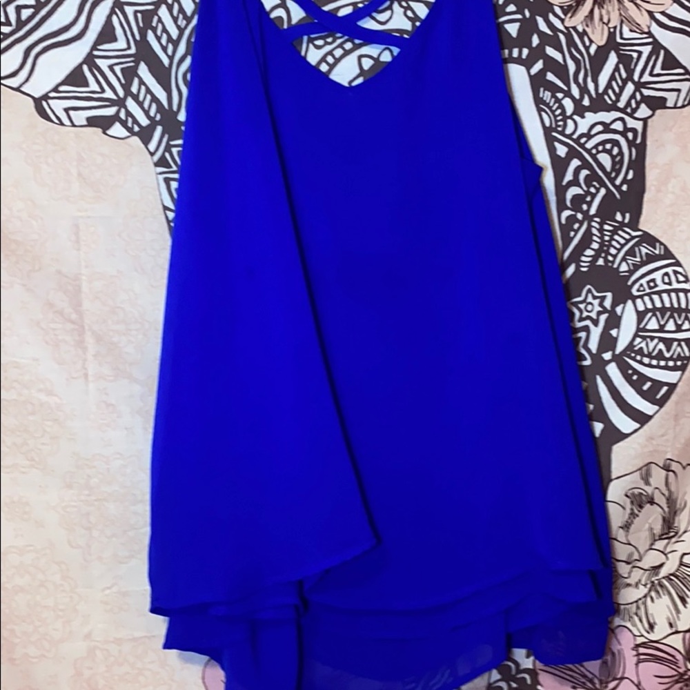 Royal blue blouse